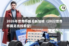 2026年世界杯国足新加坡（2022世界杯国足出线希望）