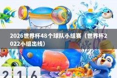 2026世界杯48个球队小组赛（世界杯2022小组出线）