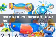 中国足球儿童计划（2019国家少儿足球政策）